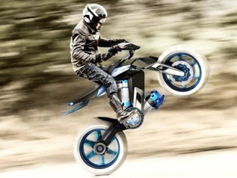 Yamaha showed the concept of a water-powered motorcycle